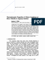 Thermodynamic Properties of Chloro-Complexes of AgCl (Aq) (1)