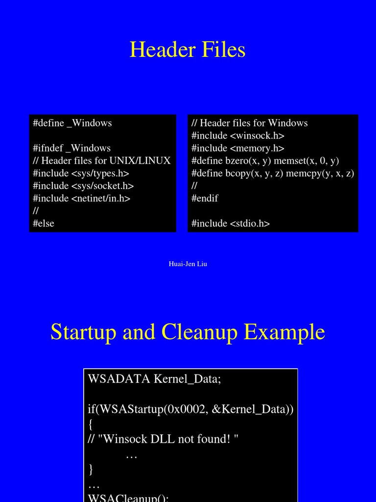 Header Files: Huai-Jen Liu | PDF | Port (Computer Networking) | Network ...