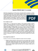 Procedura 6 - Procedura Fernox de Utilizarea a Antigelului Alphi 11