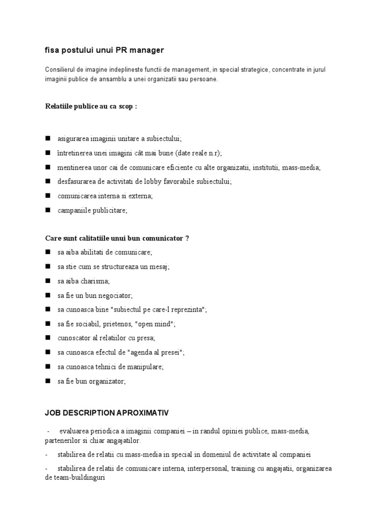 PR Manager | PDF