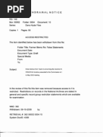 Zelikow Memo About Referral of False Statements by NORAD and FAA Officials