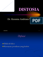 Distosia: Dr. Kusuma Andriana Spog