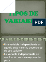 Tipos de Variables