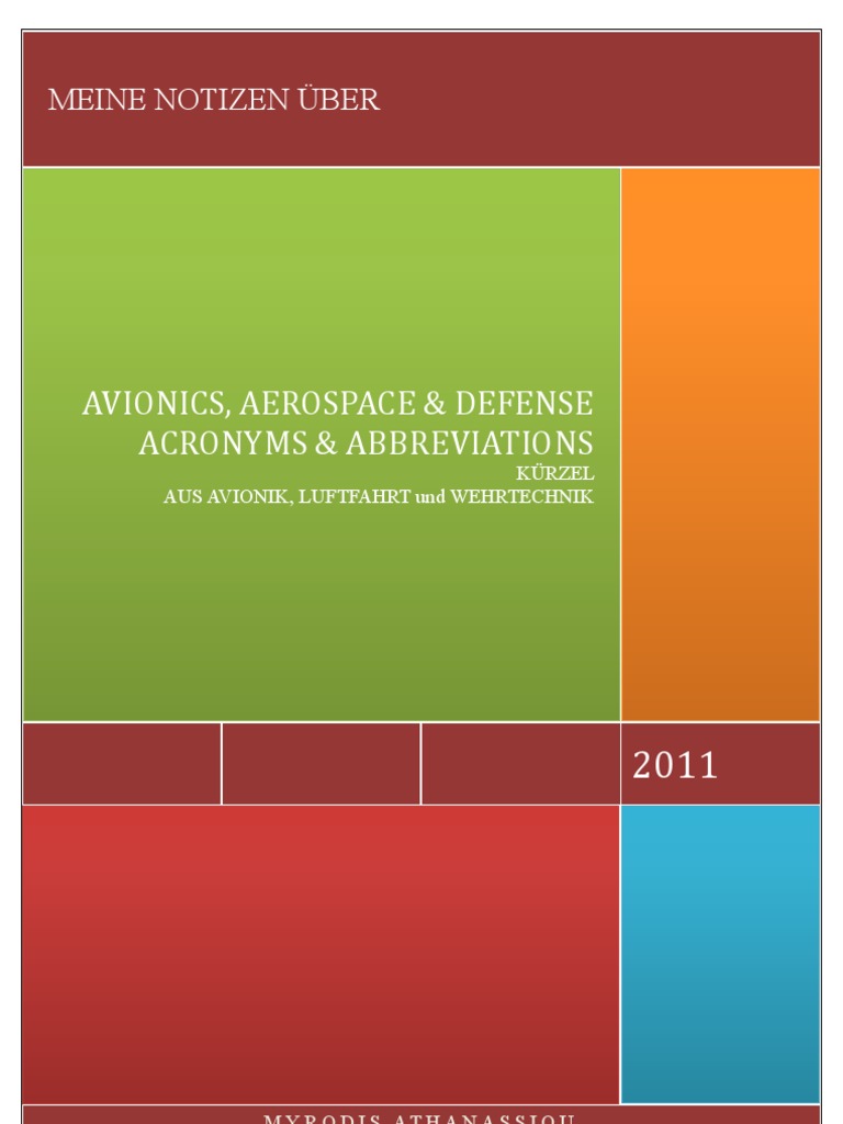 259 - AVIONICS, AEROSPACE AND DEFENSE ACRONYMS AND ABBREVIATIONS Januar  2011