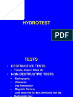Hydrotest Preparation