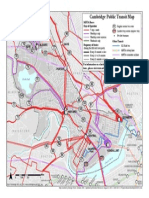 Cambridge Public Transit Map: MBTA Buses