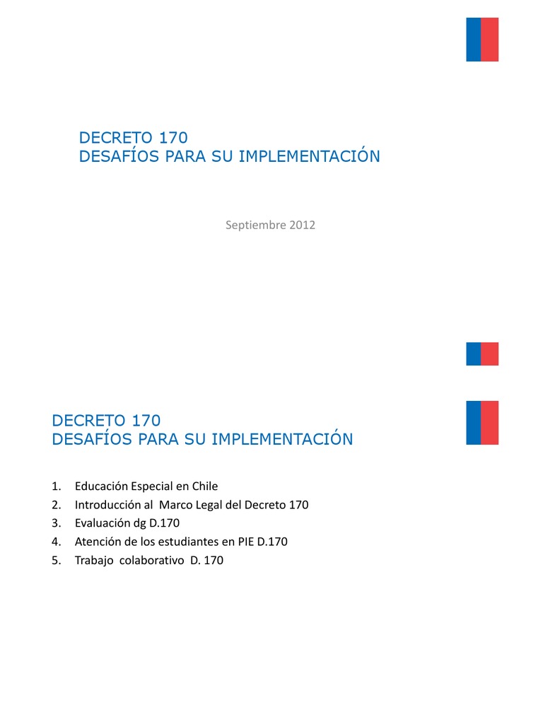 Desafíos del Decreto 170 en Educación Especial | PDF | Educación ...