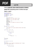 Title: Objective:: Pointers and Pointer-Based Strings