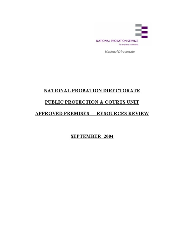 UK Home Office Approved Premises Resources Review PDF General