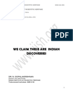 We Claim These Are Indian Discoveries