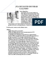 Biografia de David Escobar Galindo