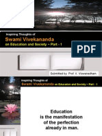 Inspiring Thoughts of Swami Vivekananda On Education and Society - Part 1