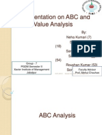 ABC and Value Analysis