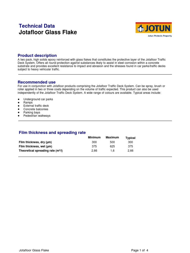 Glass Flake Jotun PDF Paint Concrete