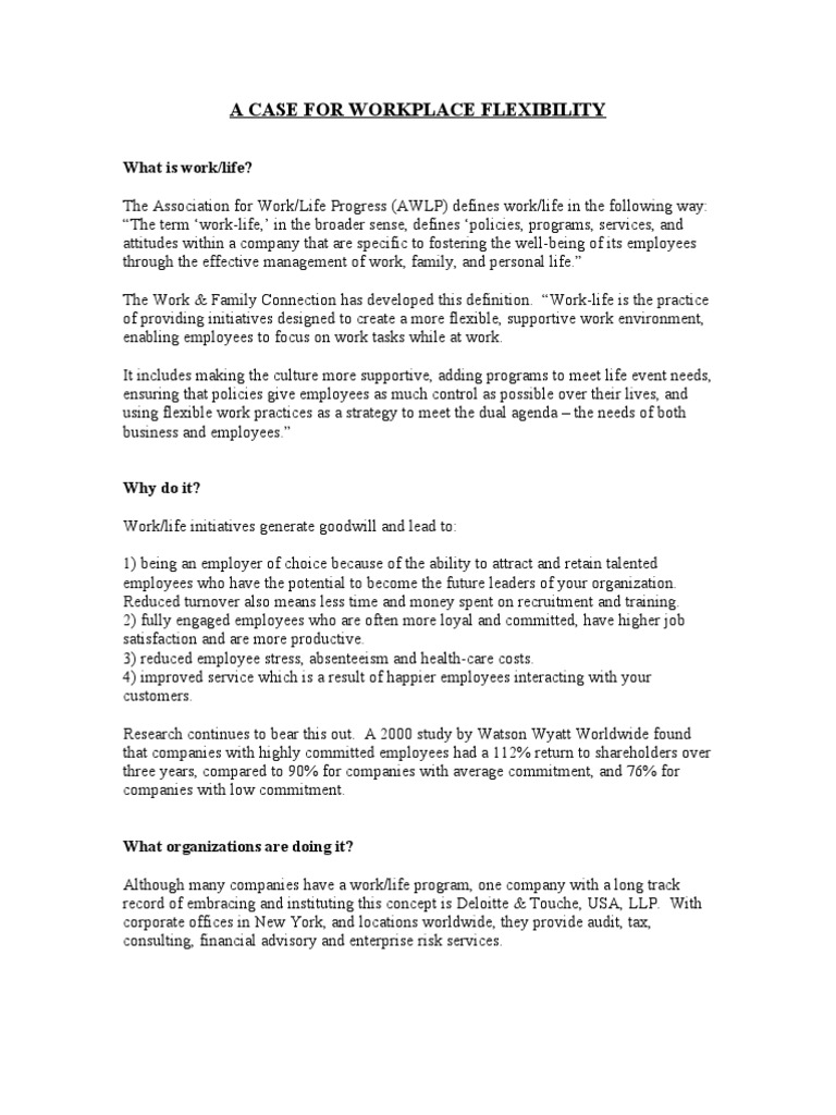 Deloitte Practices | PDF | Employee Retention | Work–Life Balance