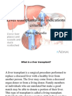 Liver Transplantation - Indications Criteria