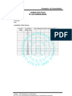 Vi. Uji Konsolidasi: Location: Boring Number: Tested By: Date