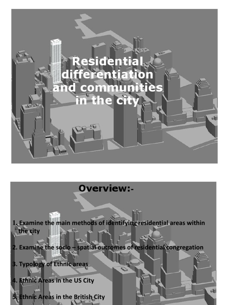 Residential Segregation and Ethnic Areas | PDF | Immigration | Community