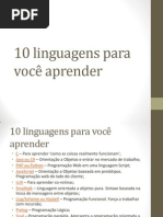 10 linguagens para você aprender