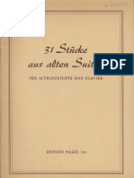31 Stücke Aus Alten Suiten - Flute and Piano