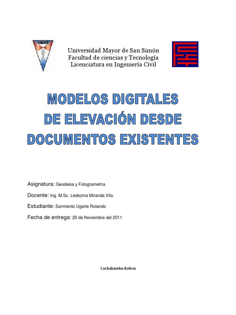 Modelos Digitales de Elevación en ILWIS | PDF | Mapa | Simulación