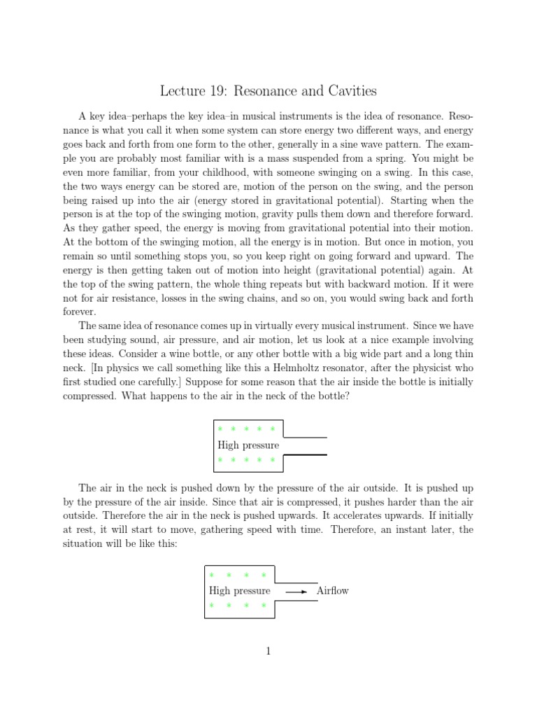 Resonance in Musical Instruments | PDF | Language Arts & Discipline ...