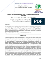 Synthesis and Characterisation of Zeolite A For Adsorption Refrigeration Application