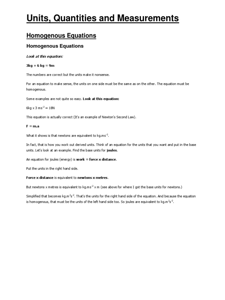 Understanding Units and Measurements | PDF | Units Of Measurement ...