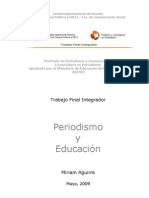 Periodismo y Educación No Formal e Informal