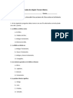Prueba de Religion Tercero Basico PDF
