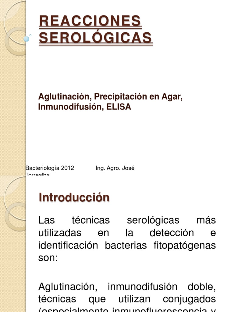 Técnicas Serológicas en Bacteriología | PDF | Elisa | Anticuerpo