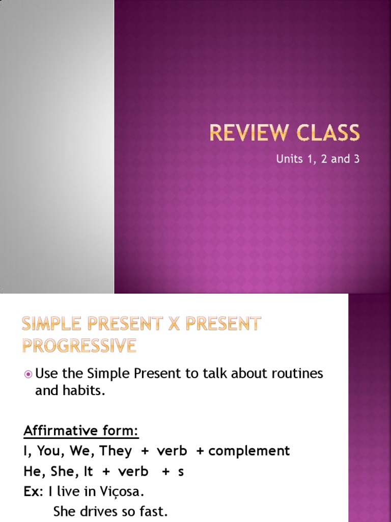 Units 1, 2 and 3 | PDF | Noun | Plural