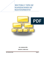 Estructura y Tipos de Organizaciones de Mantto