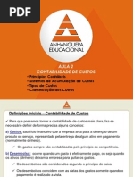 Cont. Custos - Aula 2 Prof. Frank