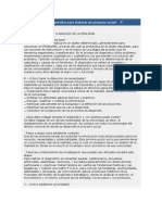 Cómo Realizar El Diagnóstico para Elaborar Un Proyecto Social