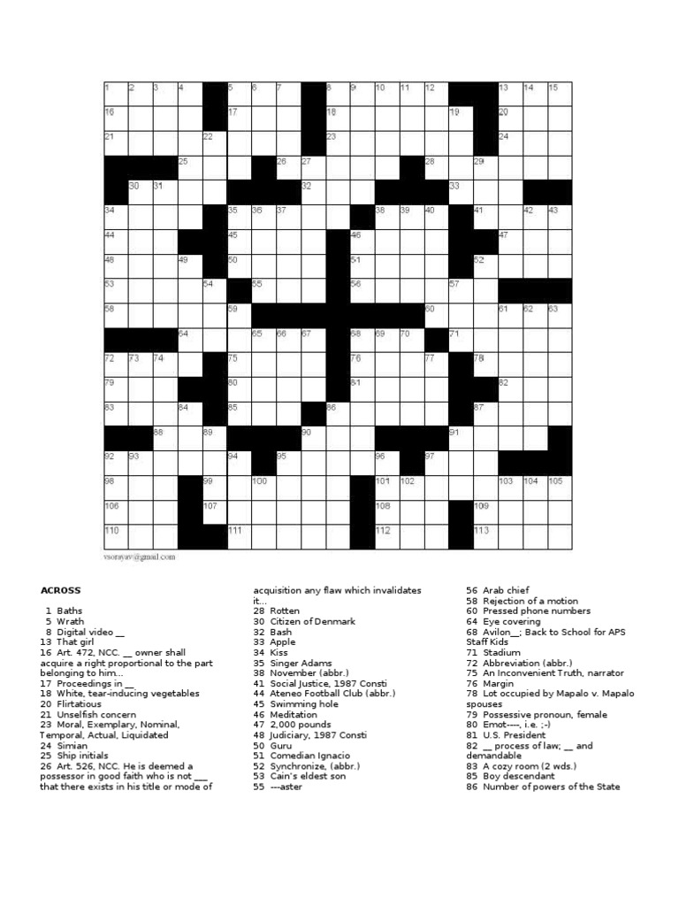 The Palladium Crossword Puzzle 2B