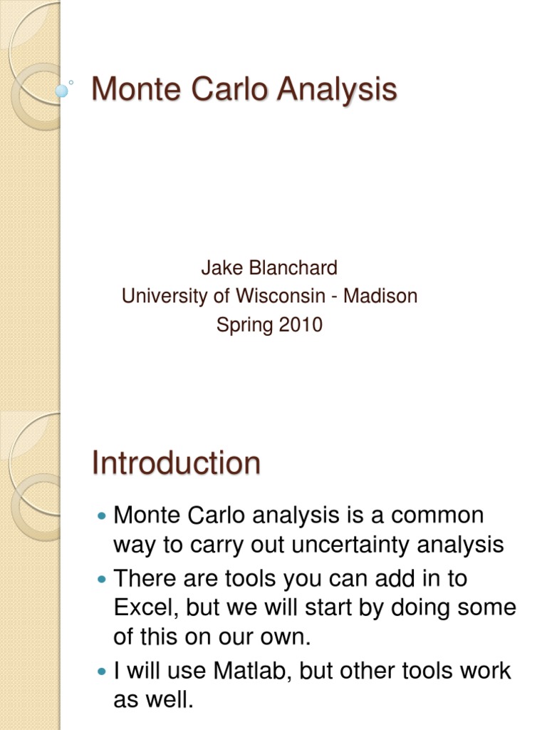 Monte Carlo Methods for Engineers | PDF | Monte Carlo Method ...
