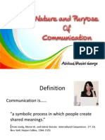 Nature and Purpose of Communication