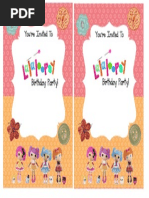 Editable Lalaloopsy Invite