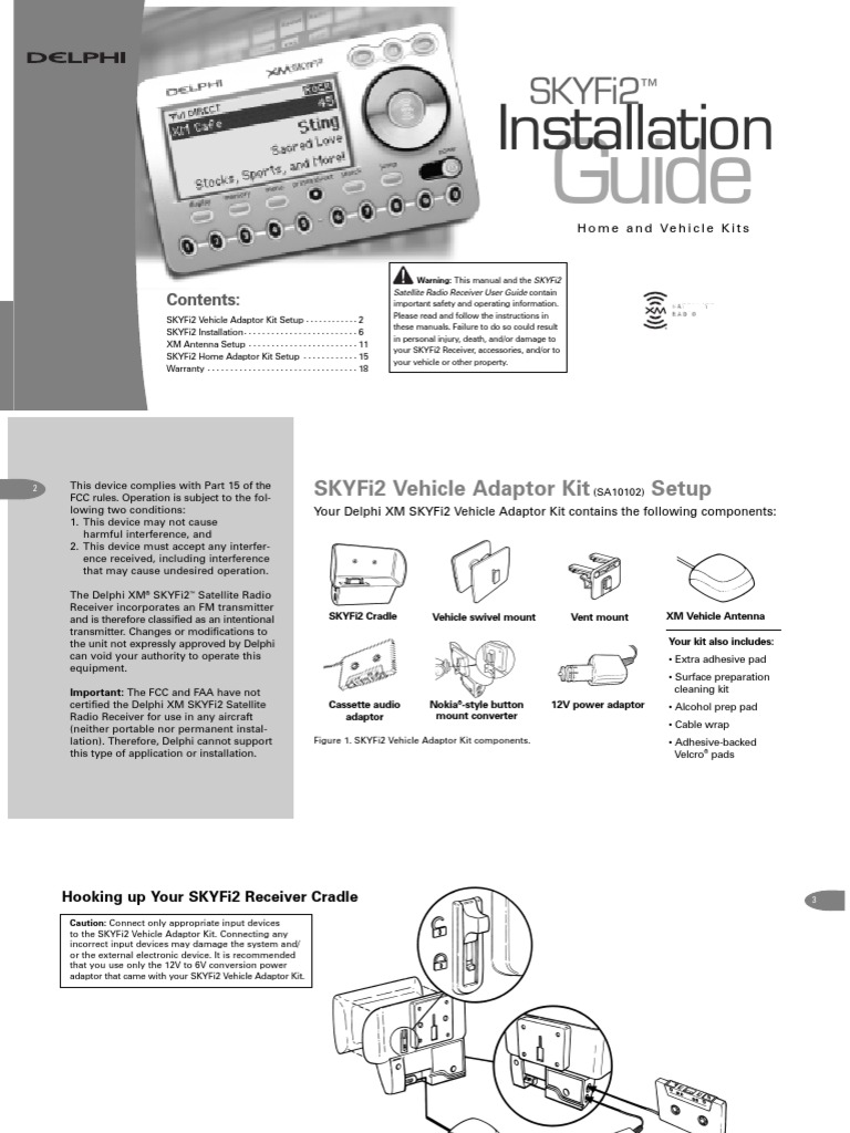 Delphi XM SkyFi2 Satellite Radio | Electrical Connector | Antenna (Radio)