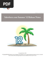 Salesforce Summer12 Release Notes