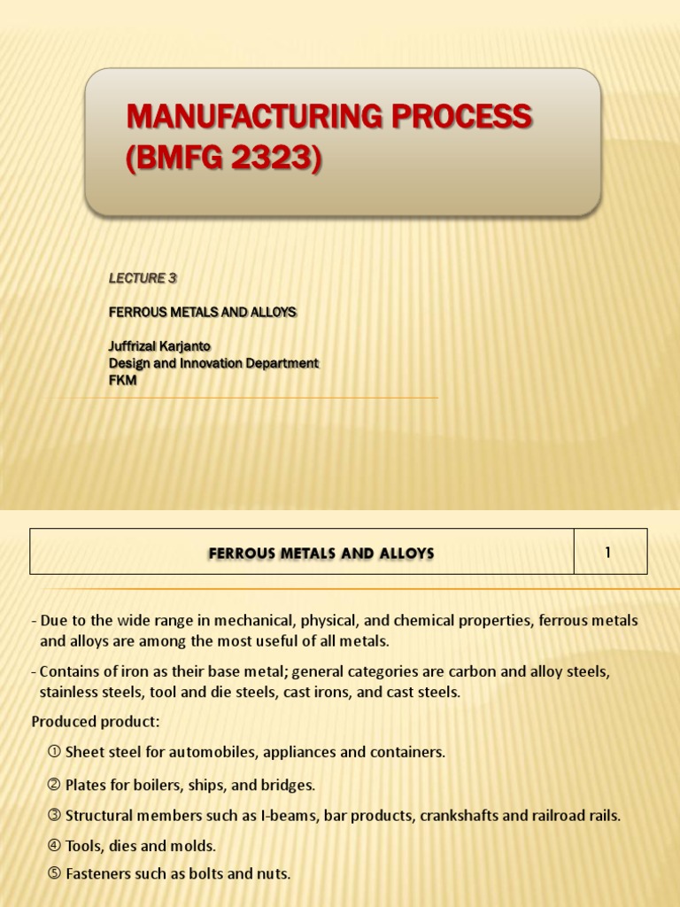 Ferrous Metals and Alloys Overview | PDF | Steel | Heat Treating