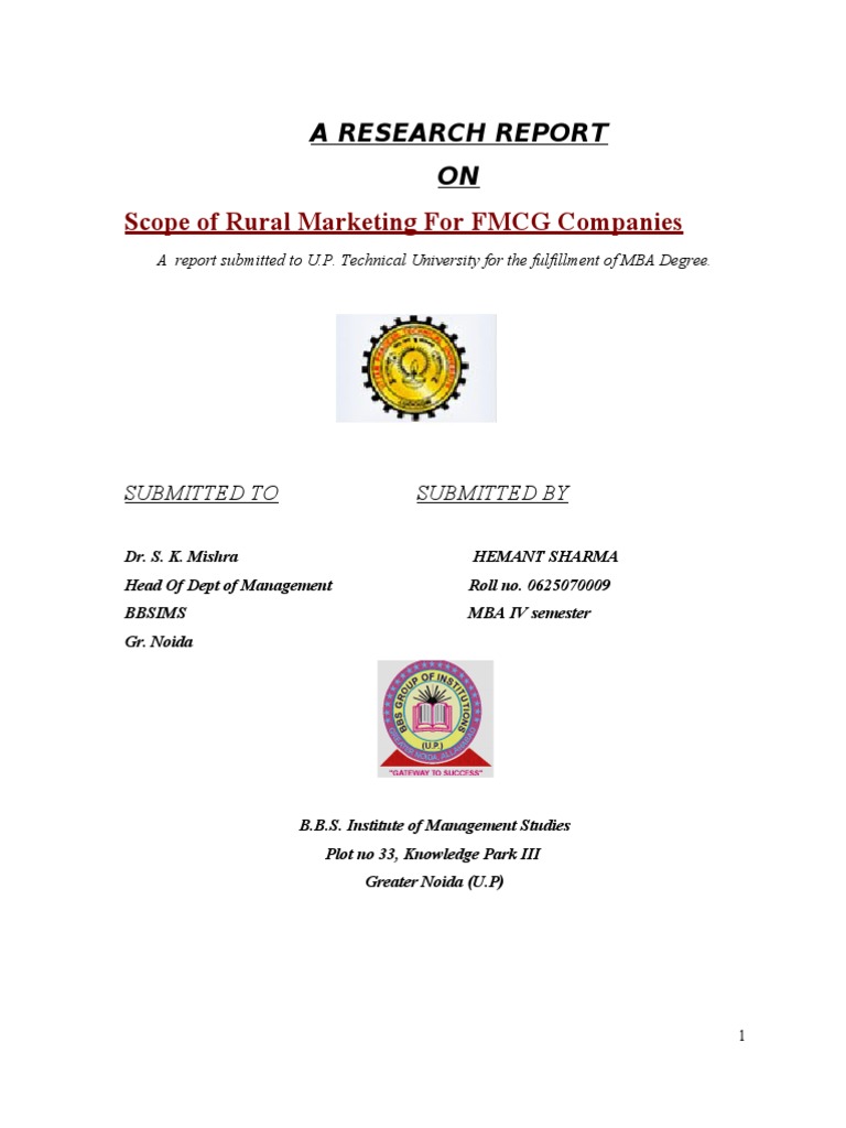 phd thesis on rural marketing