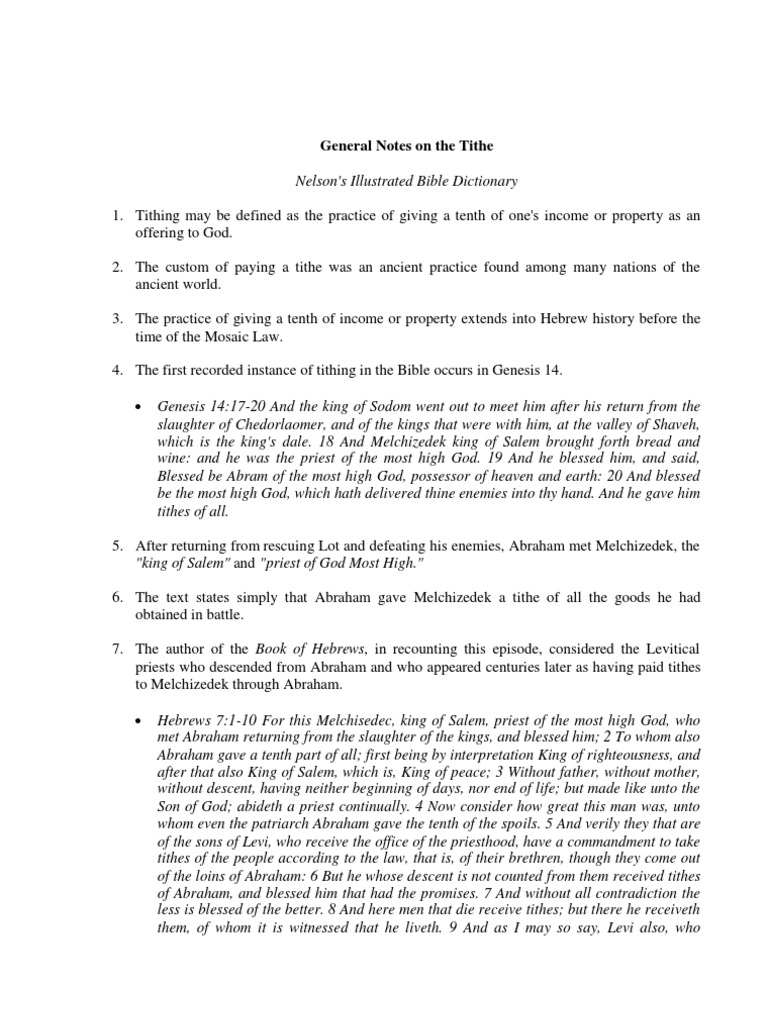 Doctrine of Tithing | PDF | Religion & Spirituality