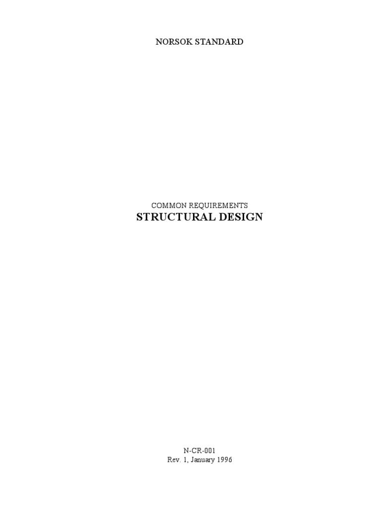 NORSOK Standard for Structural Design | PDF | Verification And ...