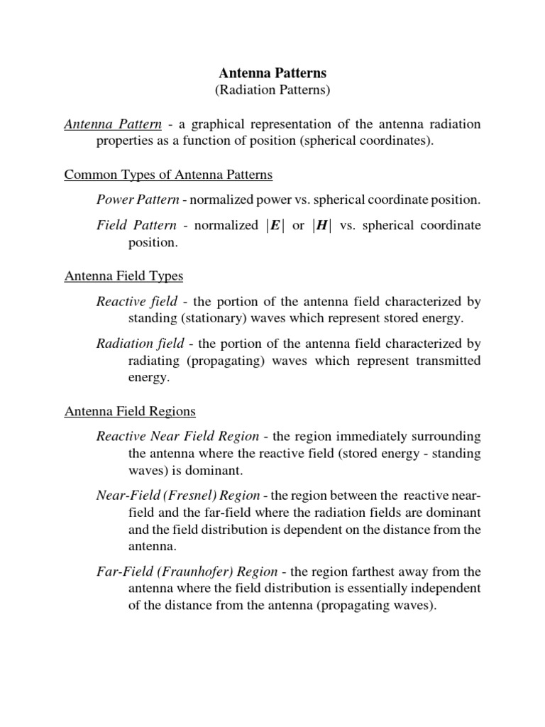 Antenna Radiation Pattern | PDF | Teaching Methods & Materials ...