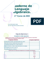 Cuaderno de Lenguaje Algebraico (1er Ciclo ESO)