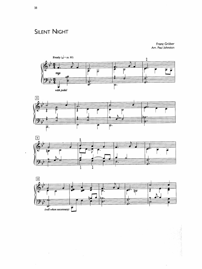 Silent Night Jazz Piano 001 PDF Jazz Modernism (Music)