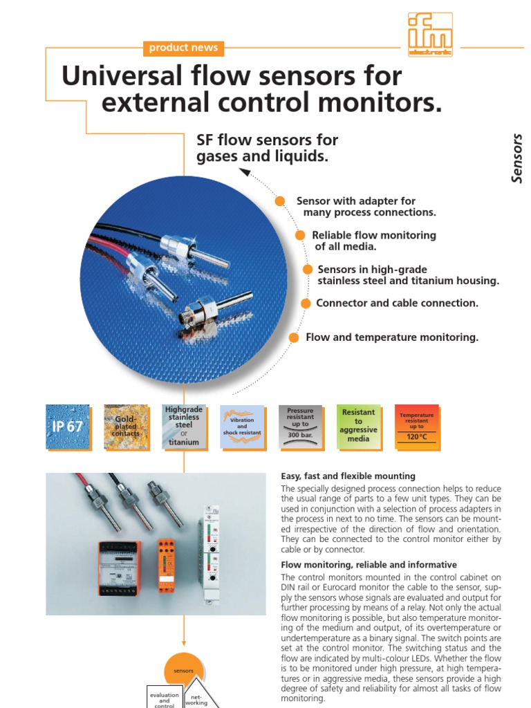 IFM Flow Sensors PDF Electrical Connector Sensor