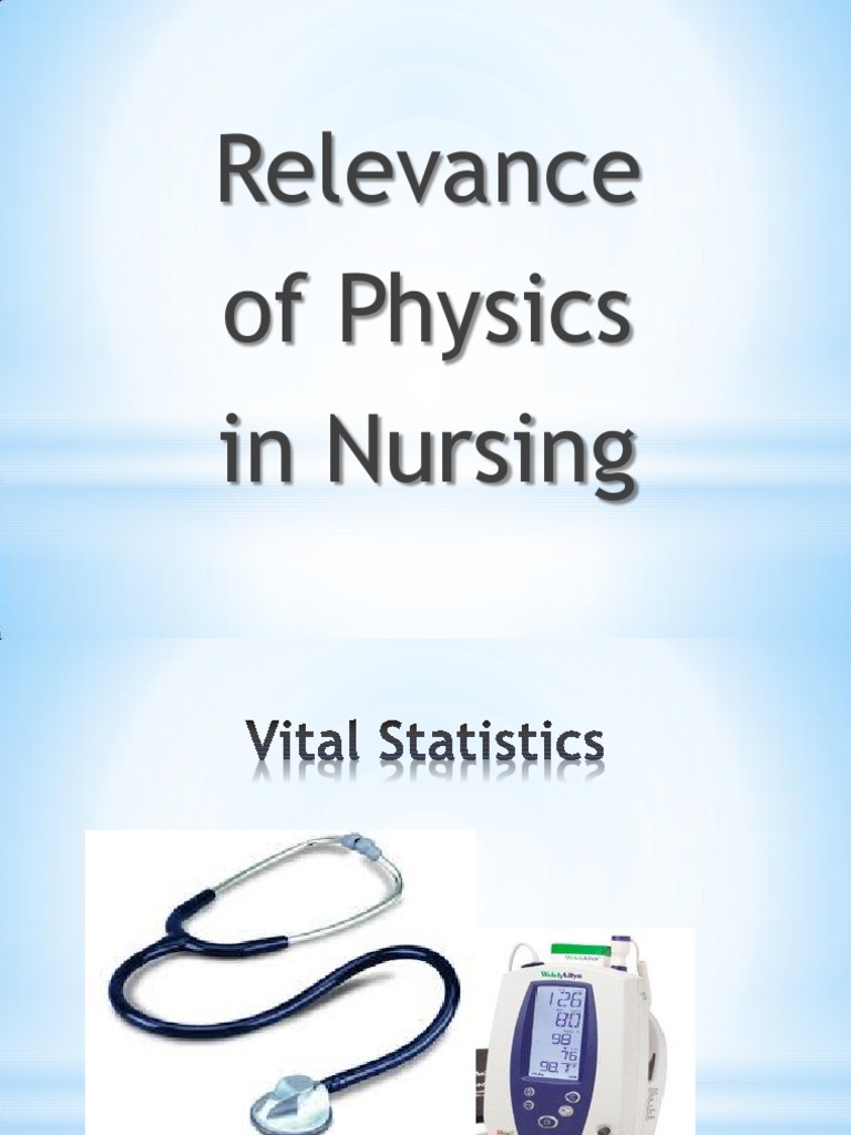 Relevance of Physics in Nursing PDF
